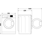 Hotpoint NSWM1046BSUK 10kg 1400 Spin Washing Machine Black